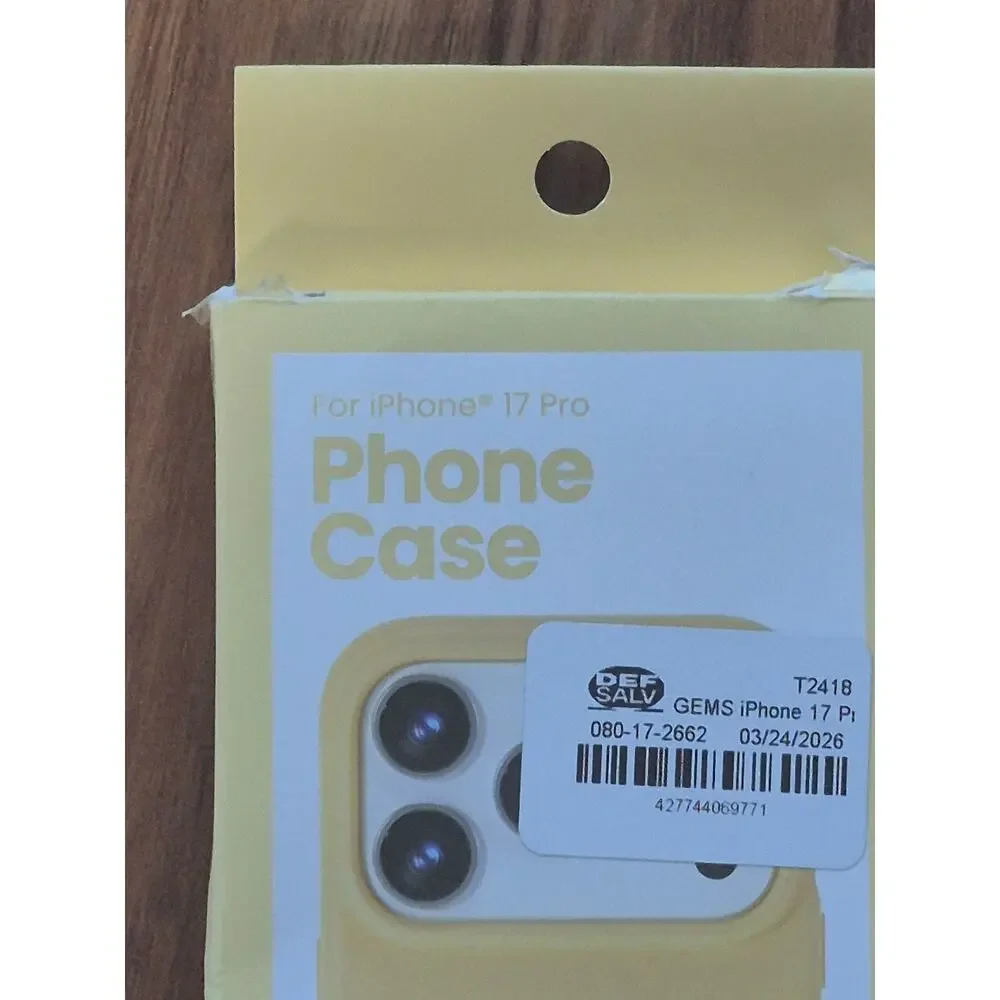 Slim TPU Phone Case for iPhone 17 PRO Yellow Wireless Charging Compatible s15